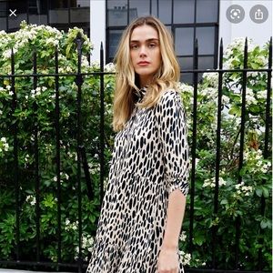 Fresha London Leopard Melanie Dress sz M